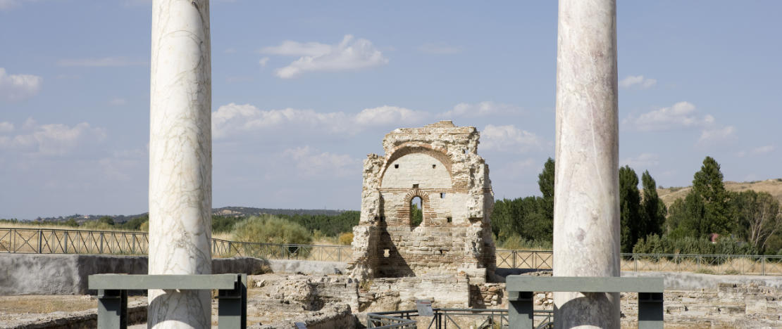 Pozostałości willi rzymskiej w parku archeologicznym Carranque, Toledo.