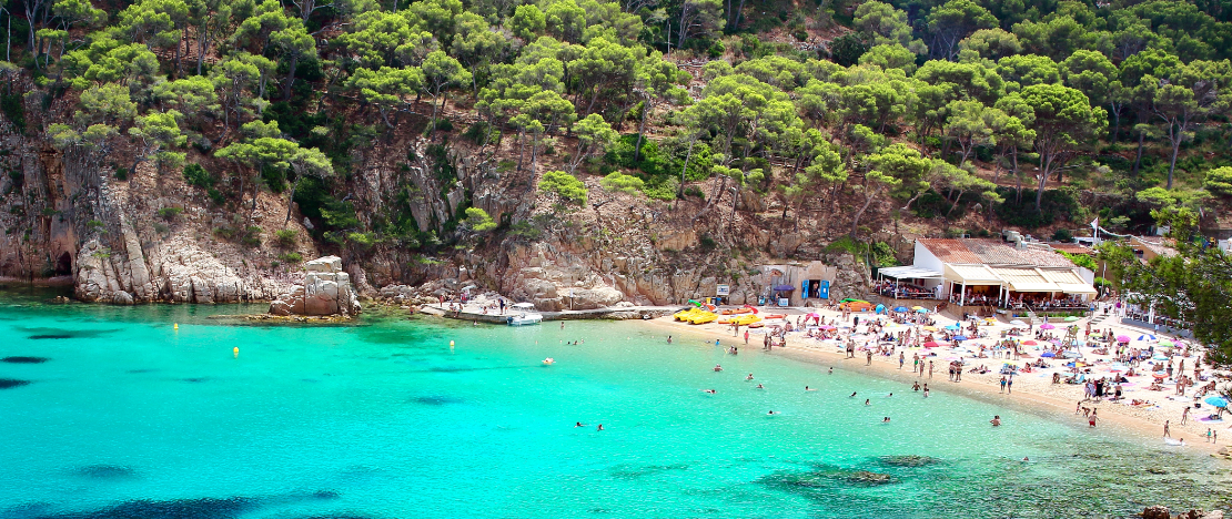 View of Aiguablava beach in Begur (Girona, Catalonia)