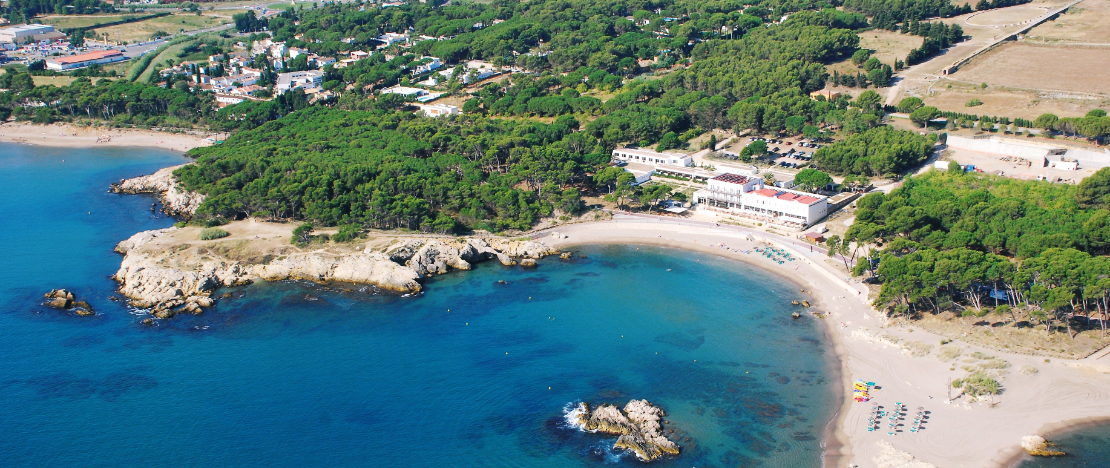 View of Portitxol beach in La Escala (Girona, Catalonia)