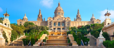 General view of the National Art Museum of Catalonia in Barcelona, Catalonia General view of the National Art Museum of Catalonia in Barcelona, Catalonia