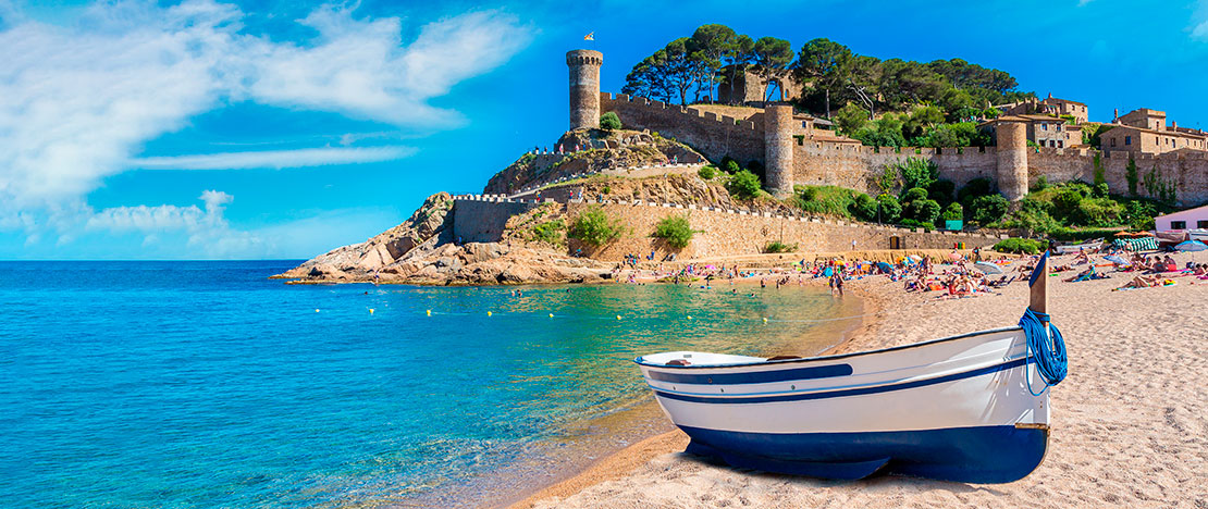 Platja Gran, em Tossa de Mar (Girona, Catalunha)