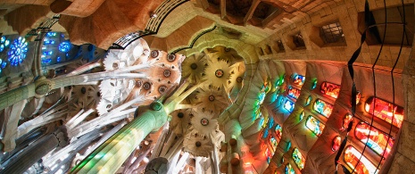 Intérieur de la Sagrada Familia, à Barcelone. Intérieur de la Sagrada Familia, à Barcelone.