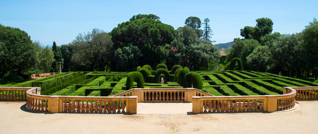 Vista del Laberint d'Horta de Barcelona, Cataluña