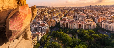Vue de Barcelone depuis la Sagrada Familia Vue de Barcelone depuis la Sagrada Familia