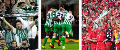 Torcedores, jogadores do Real Betis e do Sevilha, Andaluzia Torcedores, jogadores do Real Betis e do Sevilha, Andaluzia