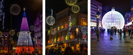 Alumbrados navideños © Izquierda y central: jcami / Derecha: Olivier Guiberteau Alumbrados navideños © Izquierda y central: jcami / Derecha: Olivier Guiberteau