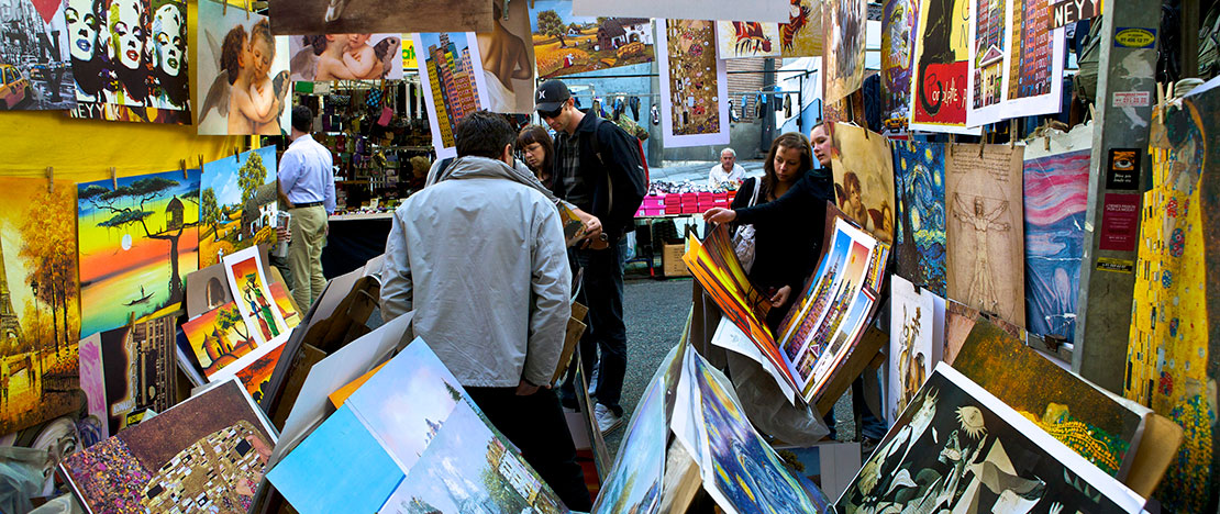 El Rastro street market in Madrid