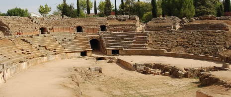 Anfiteatro Romano de Mérida en Badajoz, Extremadura Anfiteatro Romano de Mérida en Badajoz, Extremadura