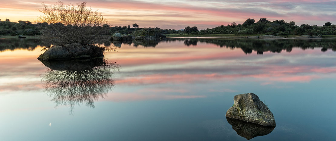 Natural monument of Los Barruecos in Malpartida, Cáceres (Extremadura)