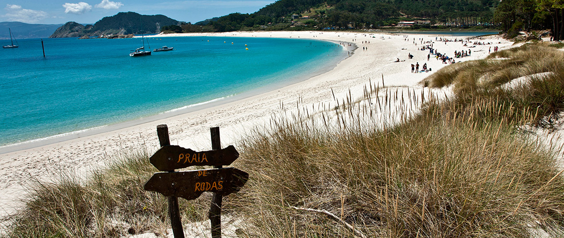 Praia de Rodas, em Vigo (Pontevedra, Galícia)