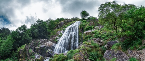 View of the Belelle waterfalls in A Coruna, Galicia View of the Belelle waterfalls in A Coruna, Galicia