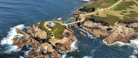 Vista aérea do Farol da Ilha Pancha, Lugo Vista aérea do Farol da Ilha Pancha, Lugo