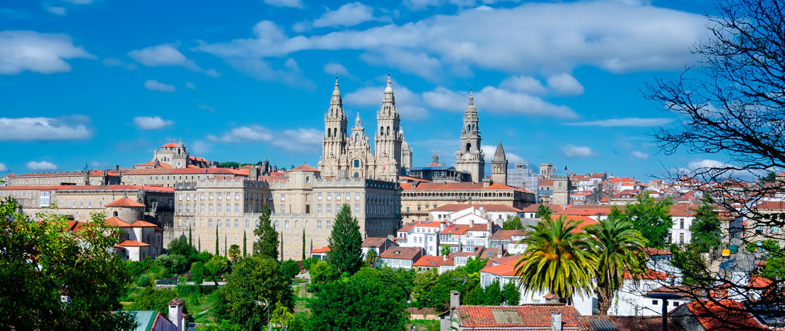 View of Santiago de Compostela Cathedral, Galicia