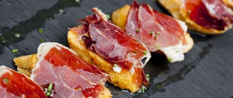 Iberian ham on bread Iberian ham on bread