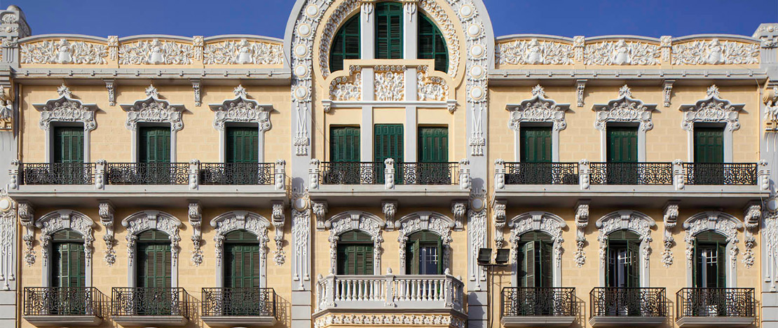 Blick auf das Haus David J. Melul in Melilla