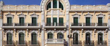 Blick auf das Haus David J. Melul in Melilla Blick auf das Haus David J. Melul in Melilla