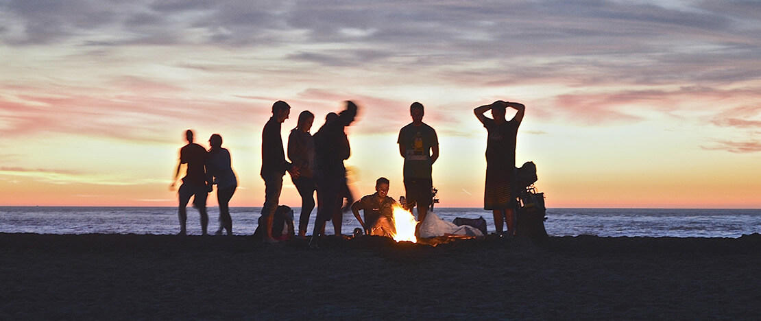 Bonfire on the beach Bonfire on the beach
