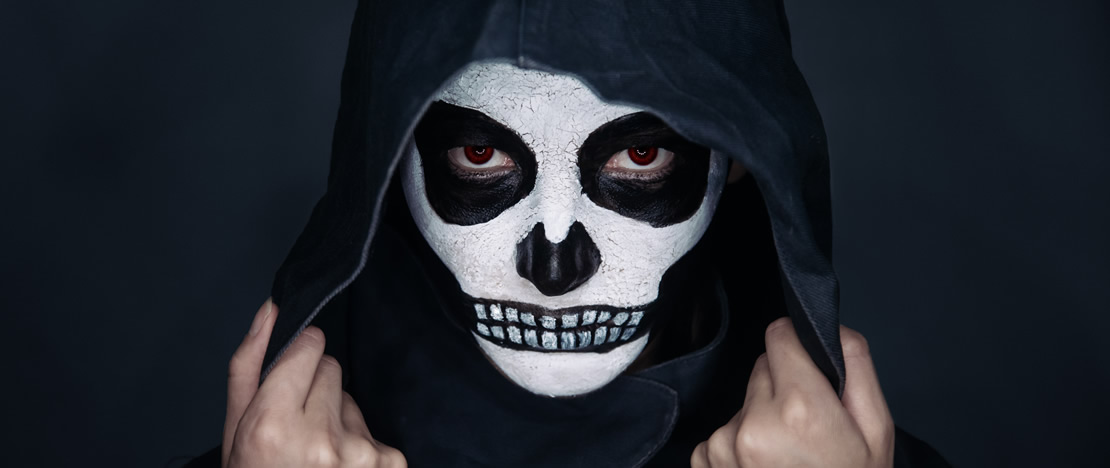 Woman with skull makeup Woman with skull makeup