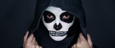 Woman with skull makeup Woman with skull makeup
