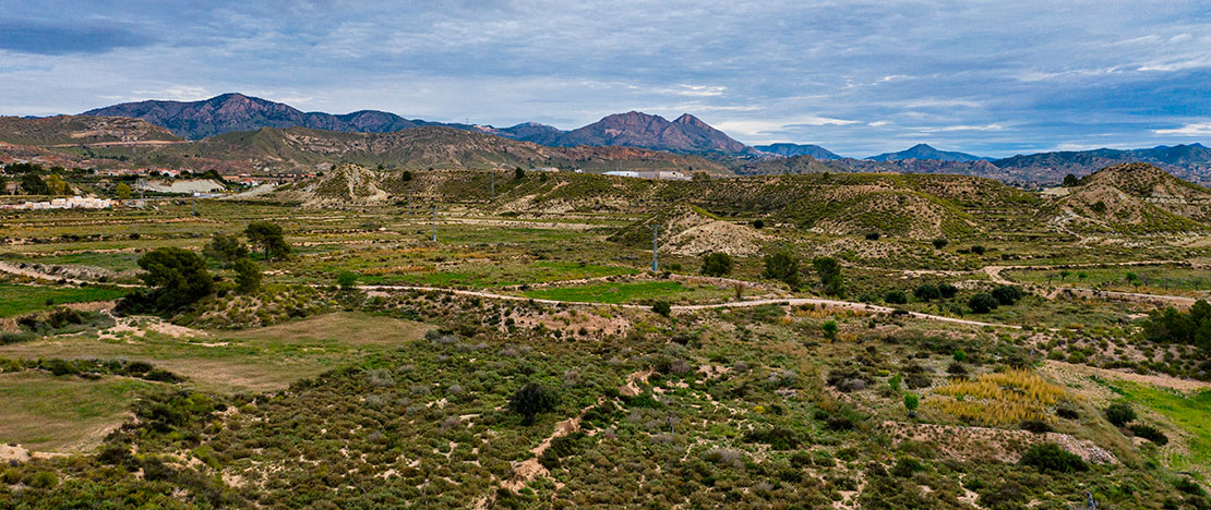 Badlands landscape in Abanilla and Mahoya, Murcia