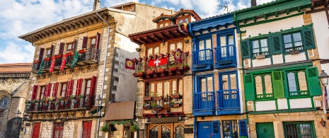 Facades in Hondarribia Facades in Hondarribia