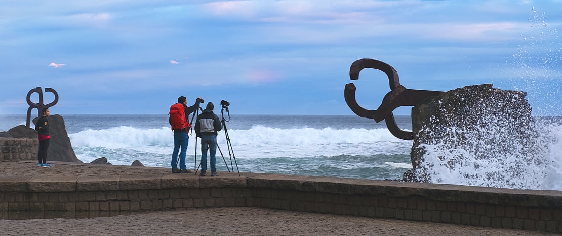 Peine del Viento in San Sebastian in Gipuzkoa, Baskenland Peine del Viento in San Sebastian in Gipuzkoa, Baskenland
