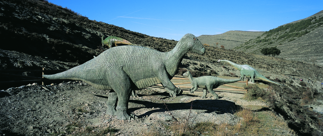 Detal Szlaku Dinozaurów w Enciso, La Rioja Detal Szlaku Dinozaurów w Enciso, La Rioja