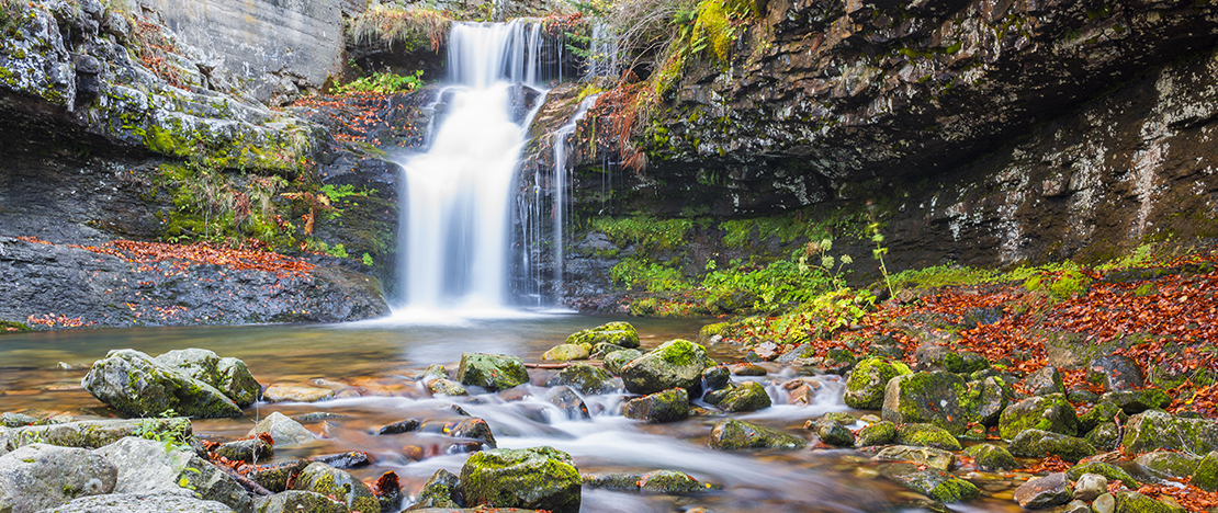 Sierra Cebollera Natural Park waterfall, La Rioja
