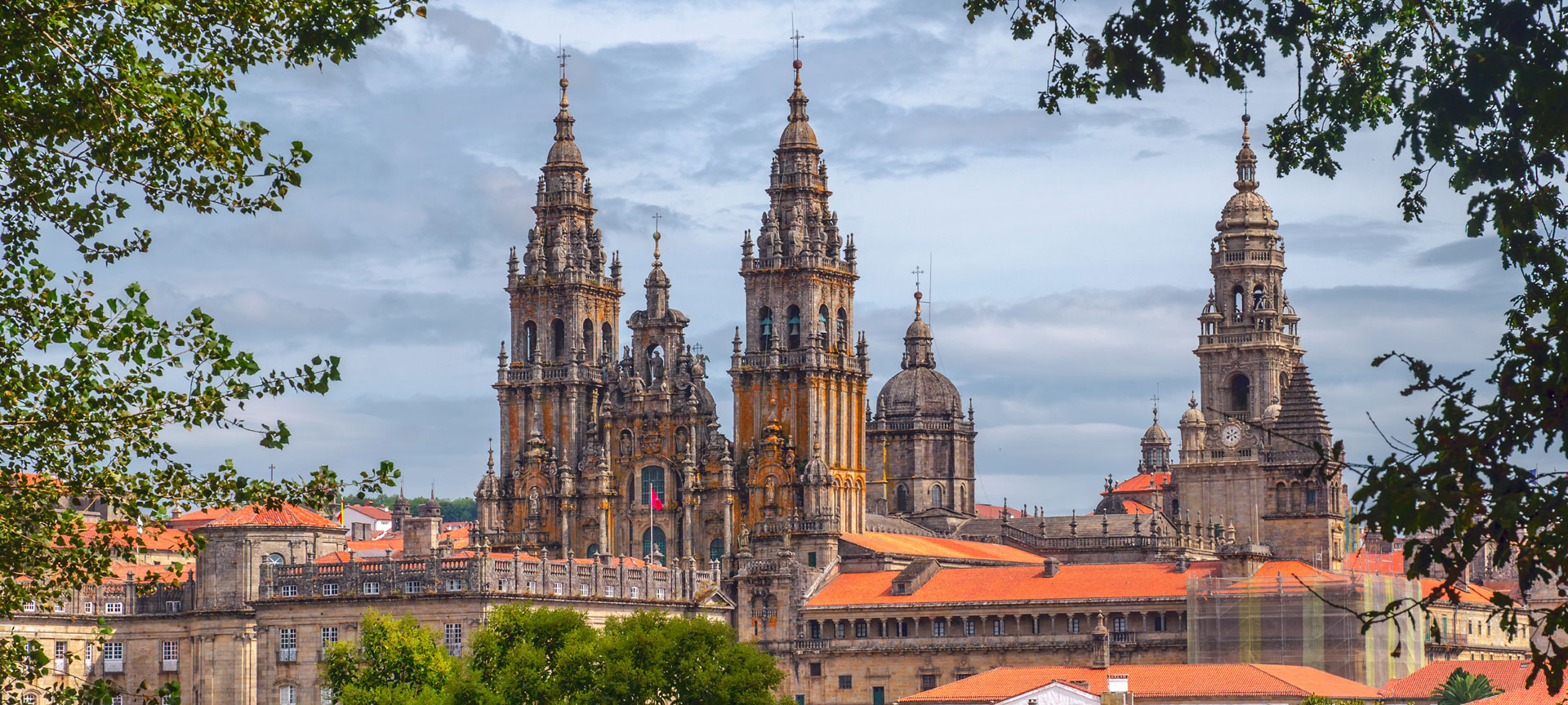 Vista da Catedral de Santiago de Compostela