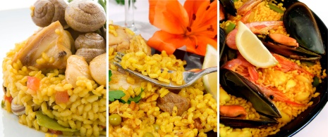 Verschiedene Paellas Verschiedene Paellas