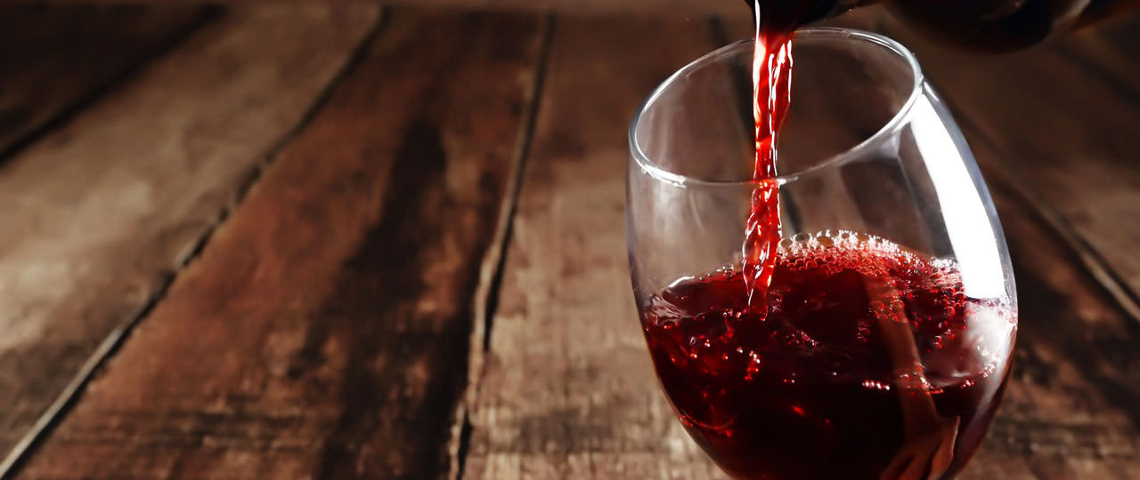Glas Rotwein