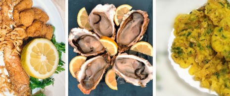 Collage di tapas del mare Collage di tapas del mare